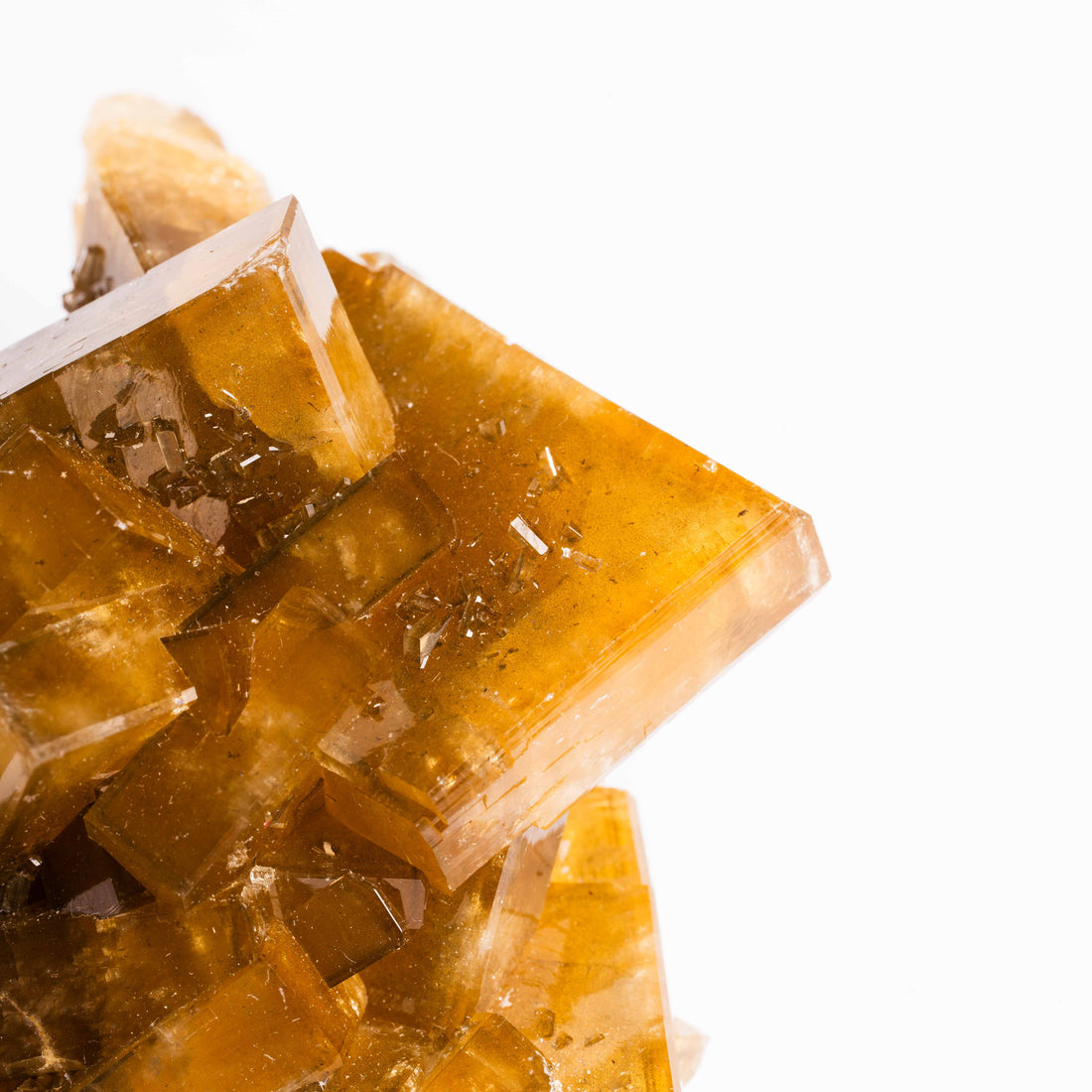Yellow Barite on Fluorite - Bladed Cluster