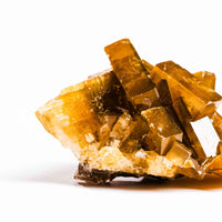 Yellow Barite on Fluorite - Bladed Cluster