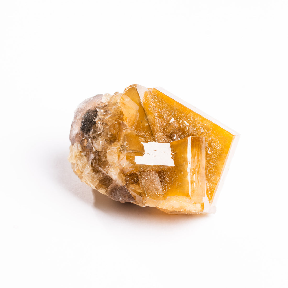 Yellow Barite on Fluorite - Bladed Cluster