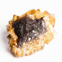 Yellow Barite on Fluorite - Bladed Cluster