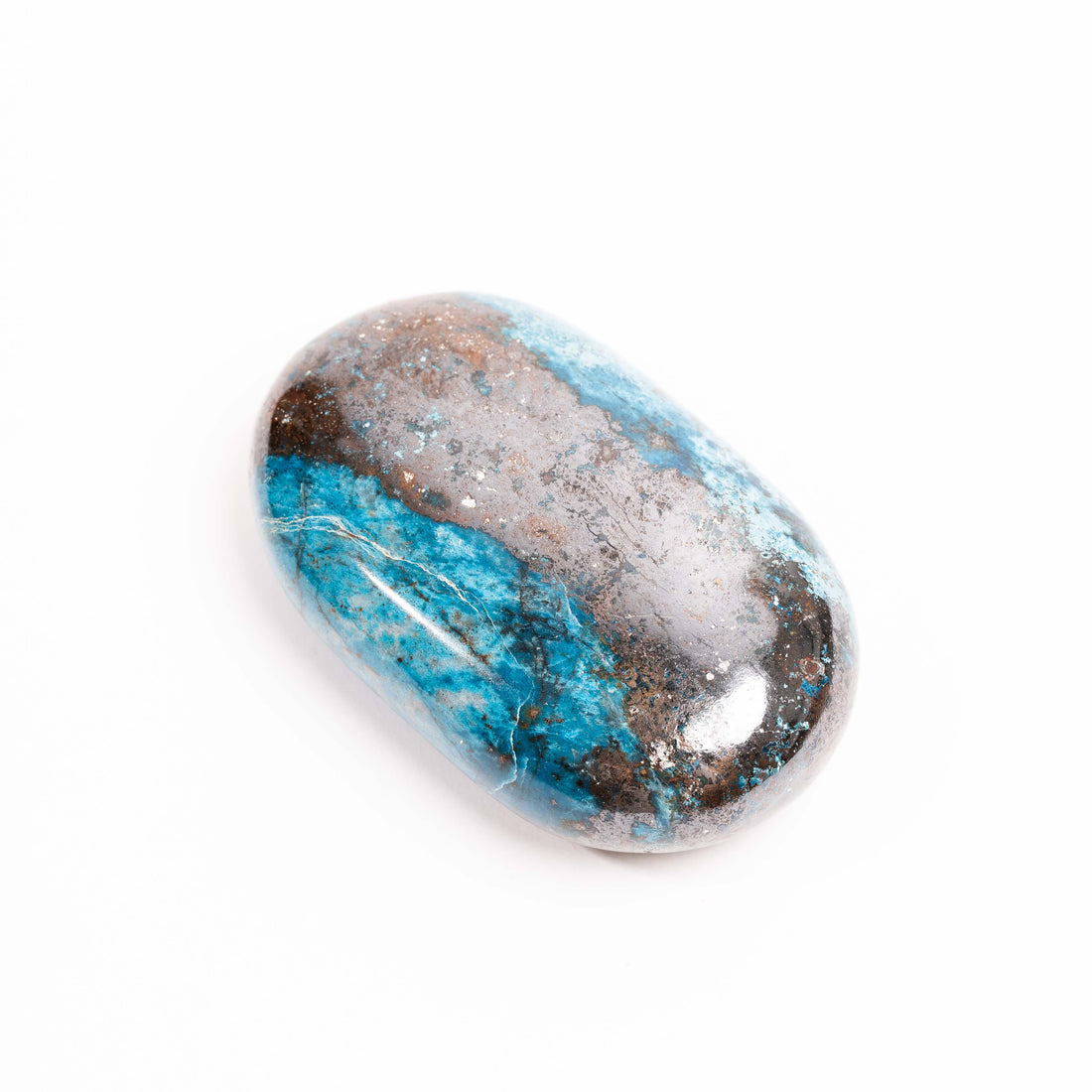 Shattuckite - Palm, Polished