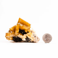Yellow Barite on Fluorite - Bladed Cluster