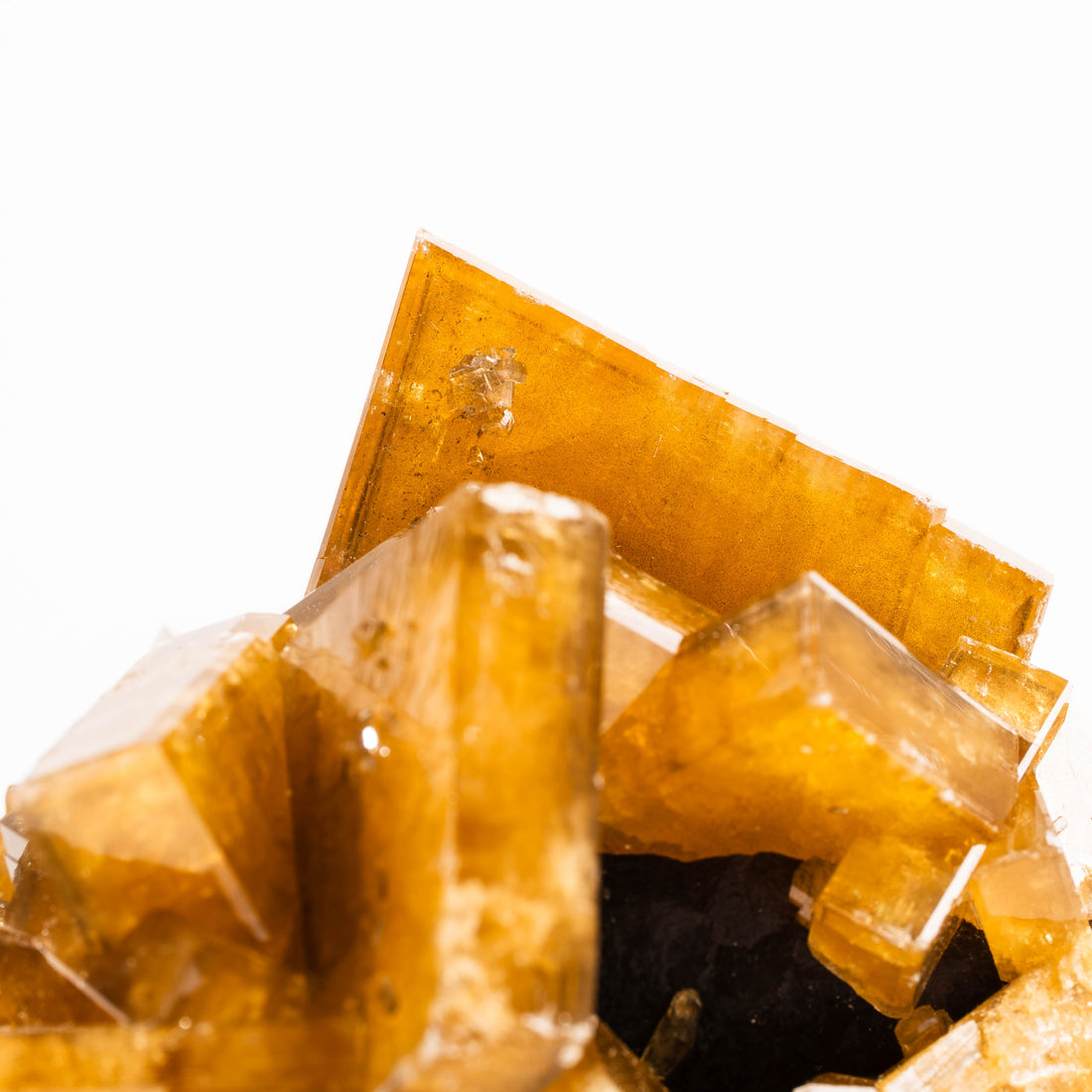 Yellow Barite on Fluorite - Bladed Cluster