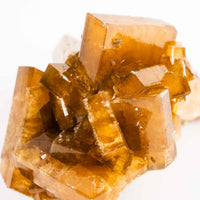 Yellow Barite on Fluorite - Bladed Cluster