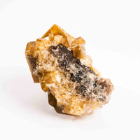 Yellow Barite on Fluorite - Bladed Cluster