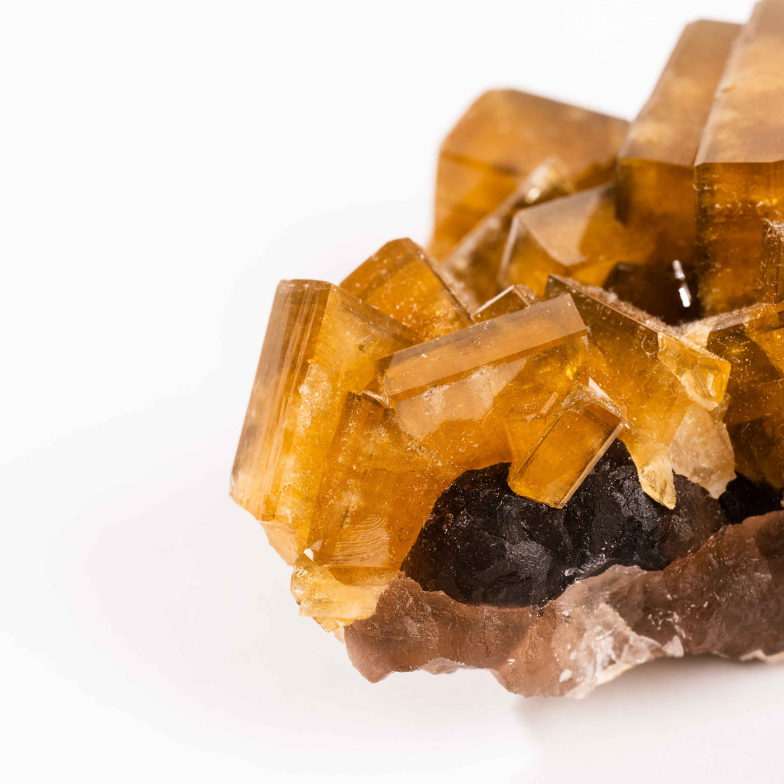 Yellow Barite on Fluorite - Bladed Cluster