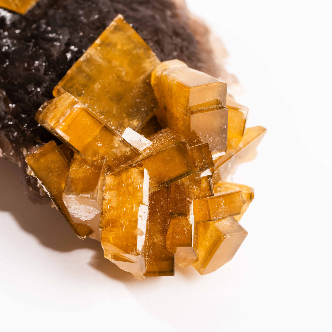 Yellow Barite on Fluorite - Bladed Cluster