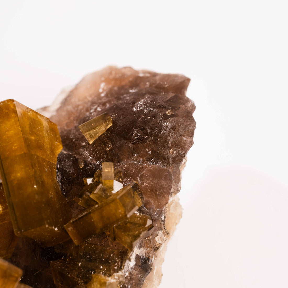 Yellow Barite on Fluorite - Bladed Cluster