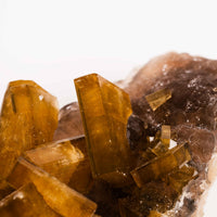 Yellow Barite on Fluorite - Bladed Cluster