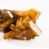 Yellow Barite on Fluorite - Bladed Cluster