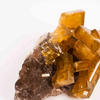 Yellow Barite on Fluorite - Bladed Cluster