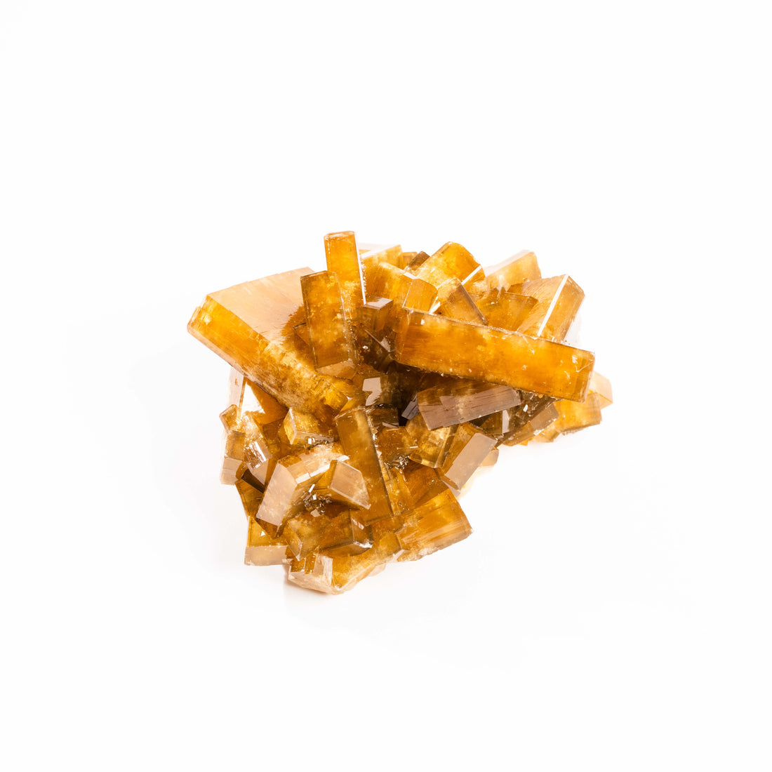 Yellow Barite on Fluorite - Bladed Cluster