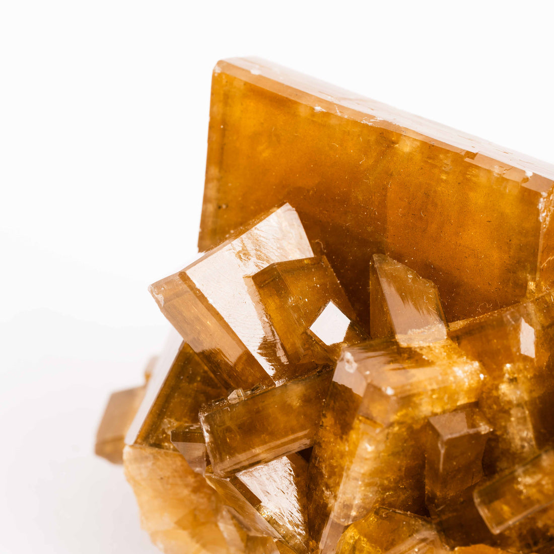 Yellow Barite on Fluorite - Bladed Cluster