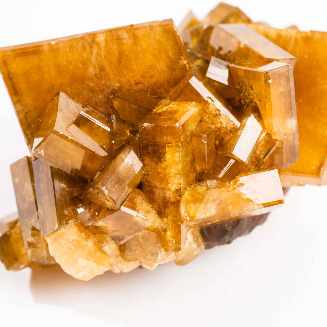 Yellow Barite on Fluorite - Bladed Cluster
