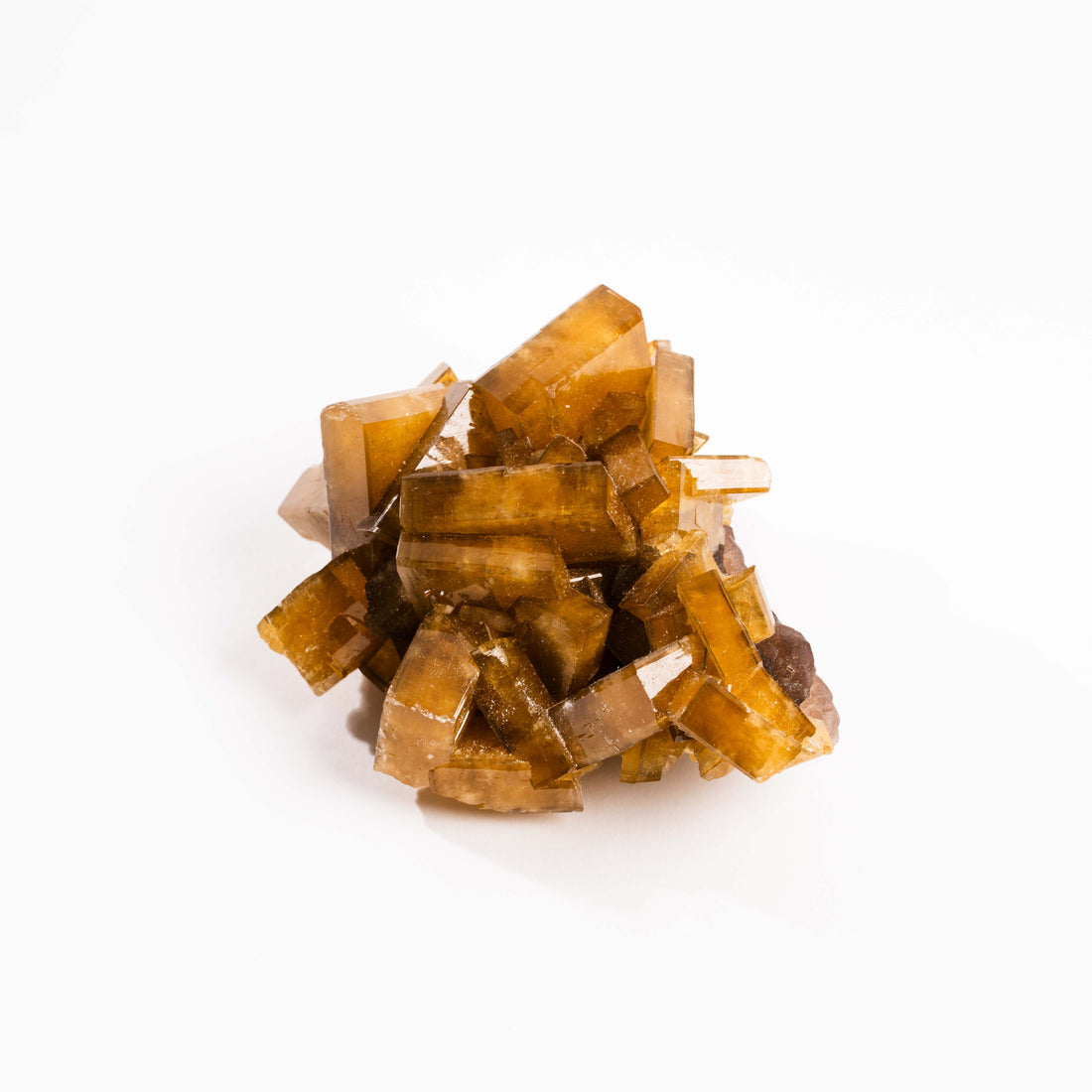 Yellow Barite on Fluorite - Bladed Cluster