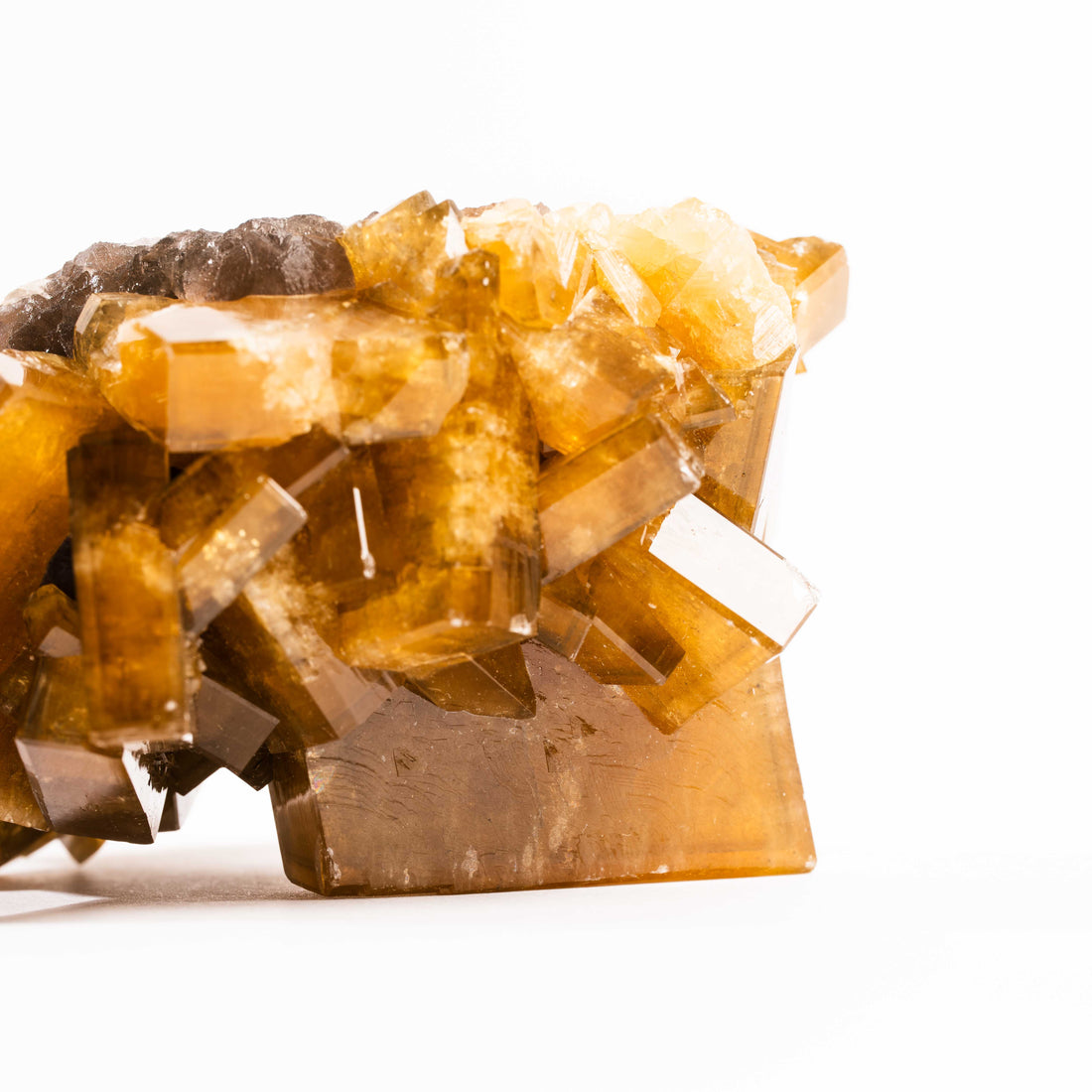 Yellow Barite on Fluorite - Bladed Cluster