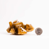 Yellow Barite on Fluorite - Bladed Cluster
