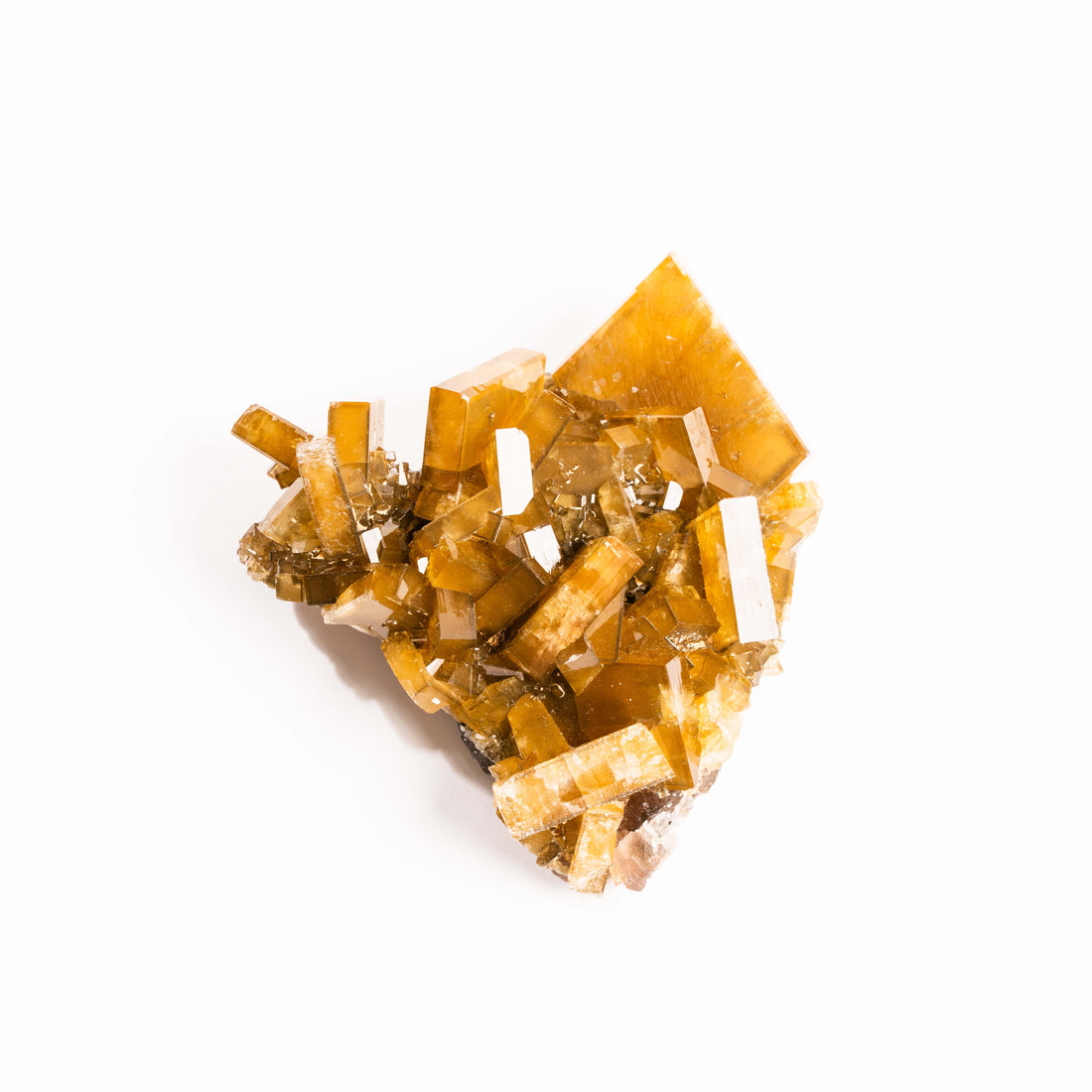 Yellow Barite on Fluorite - Bladed Cluster