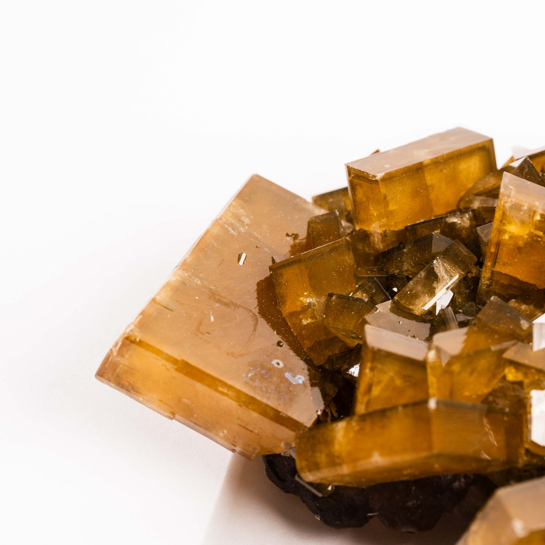 Yellow Barite on Fluorite - Bladed Cluster