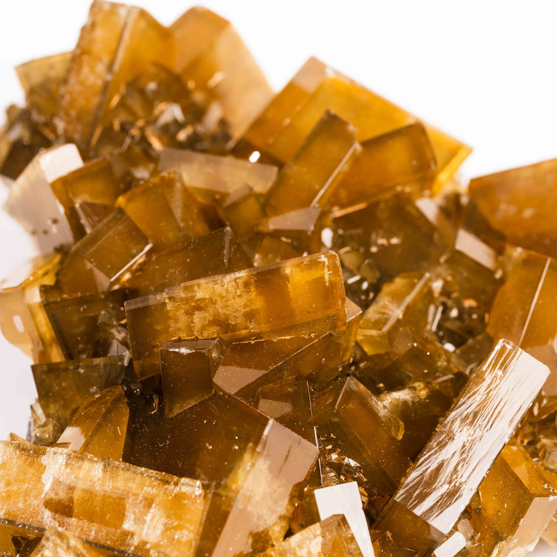 Yellow Barite on Fluorite - Bladed Cluster