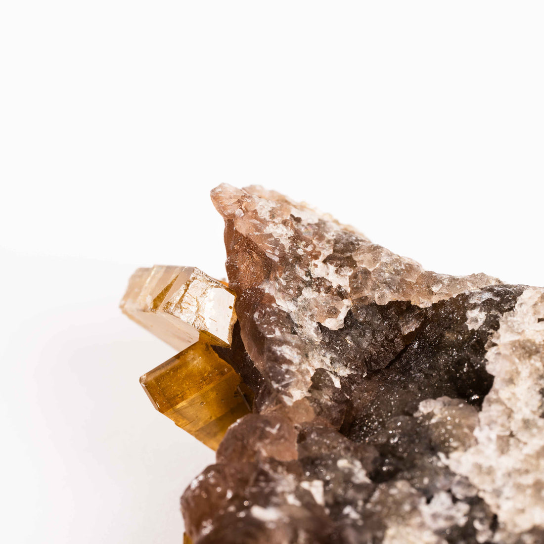 Yellow Barite on Fluorite - Bladed Cluster