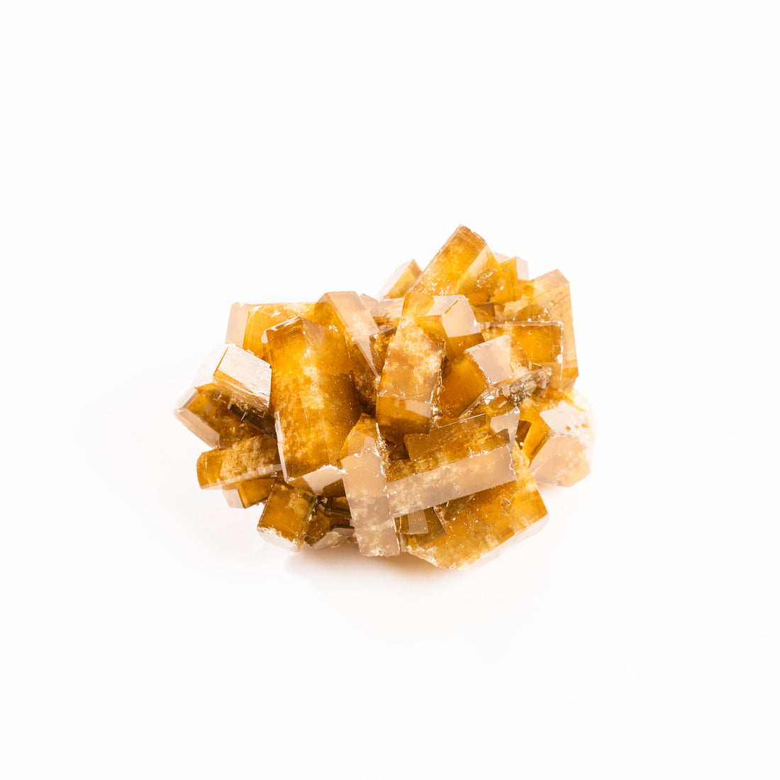 Yellow Barite on Fluorite - Bladed Cluster
