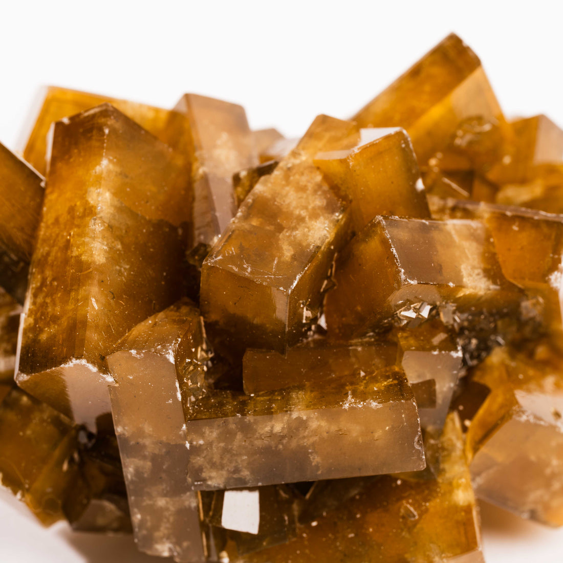 Yellow Barite on Fluorite - Bladed Cluster