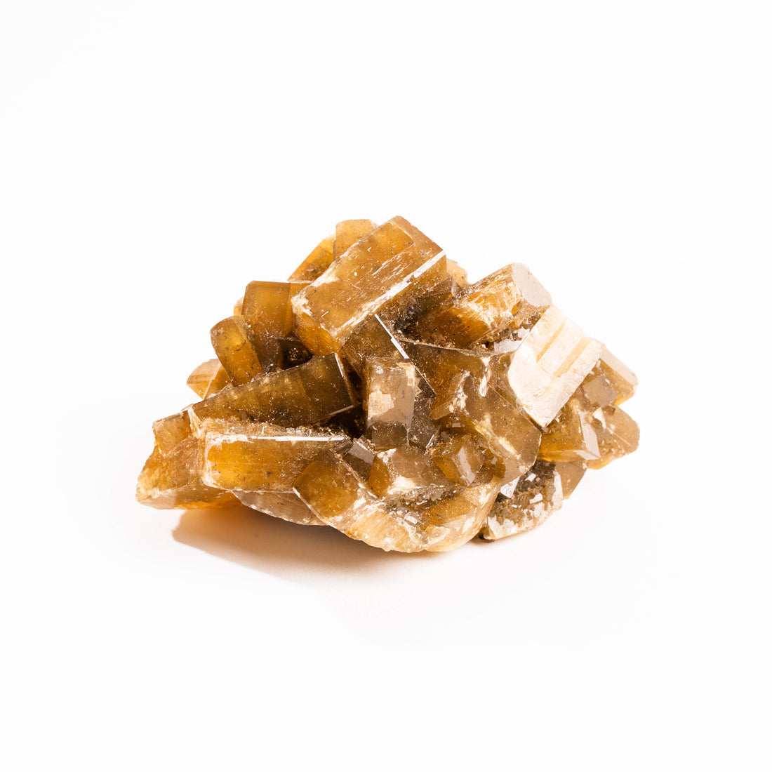 Yellow Barite on Fluorite - Bladed Cluster