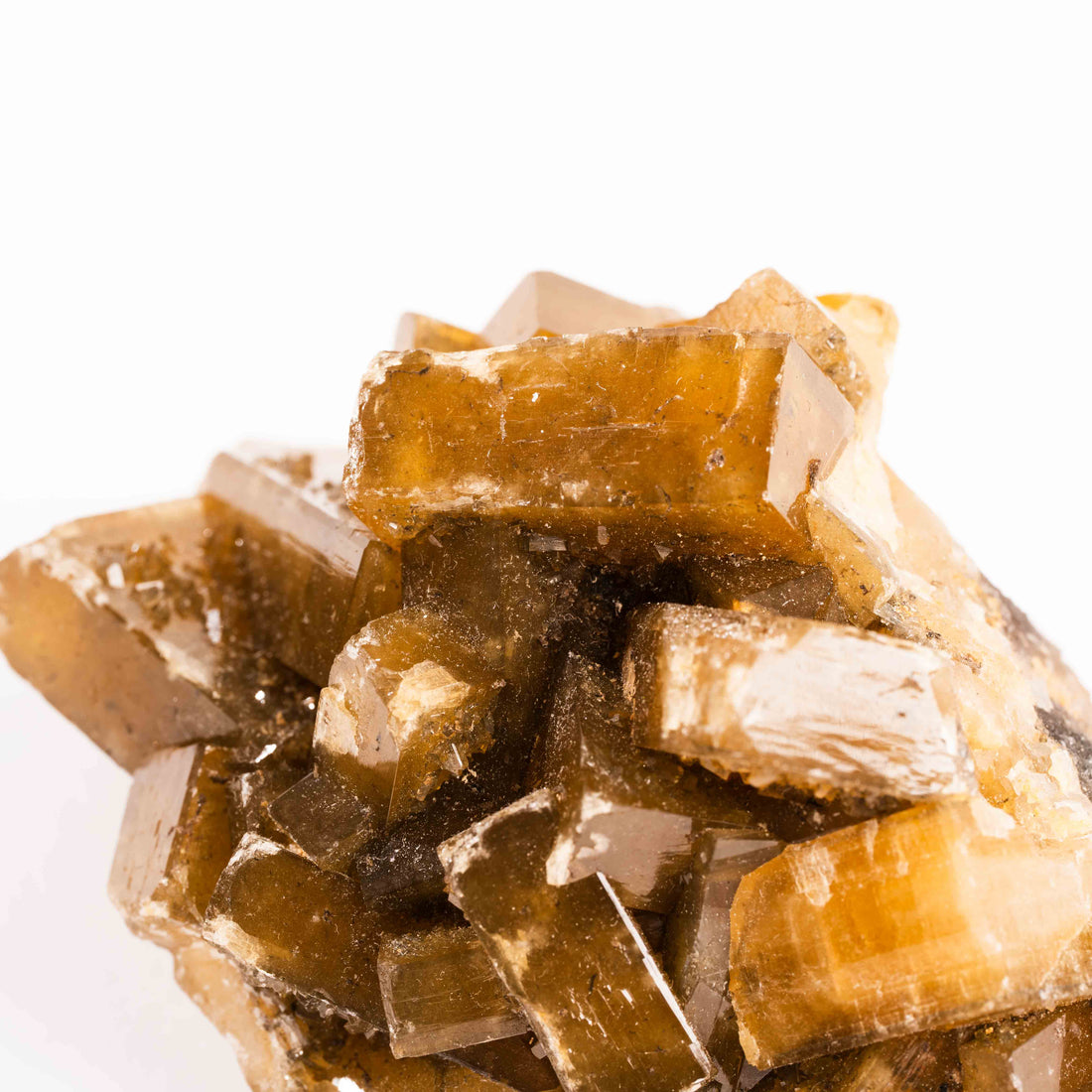 Yellow Barite on Fluorite - Bladed Cluster