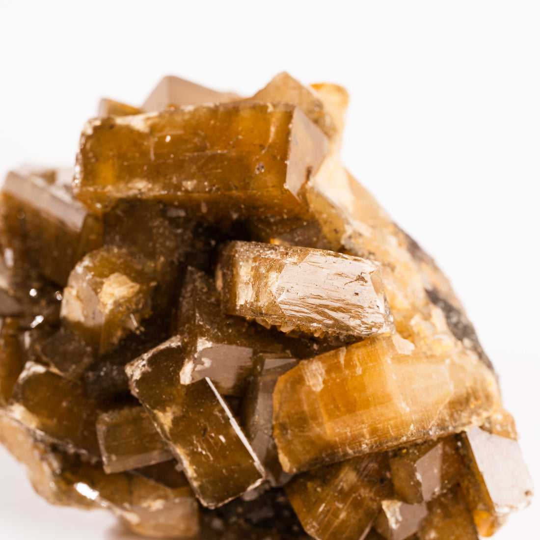 Yellow Barite on Fluorite - Bladed Cluster