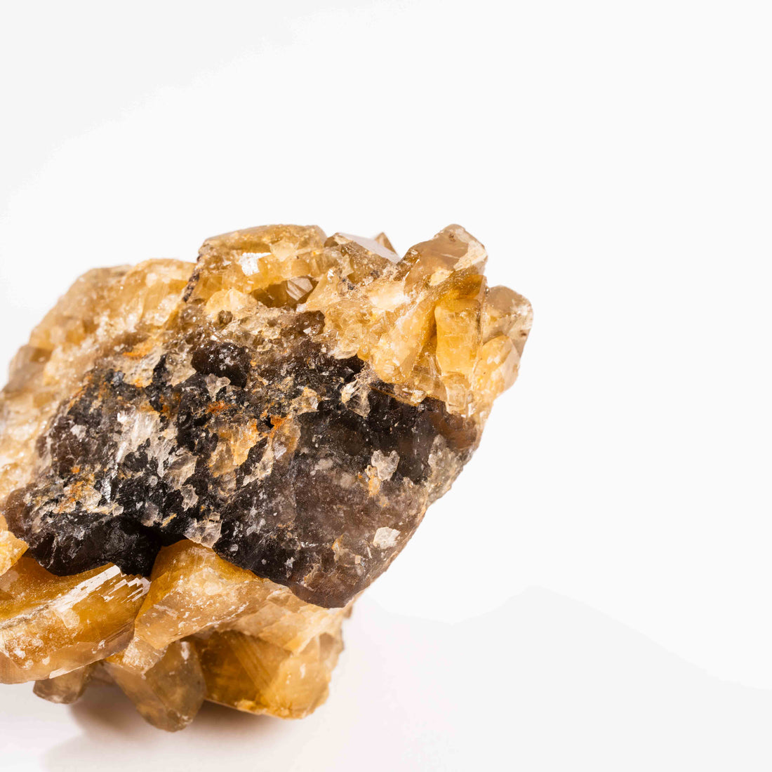 Yellow Barite on Fluorite - Bladed Cluster