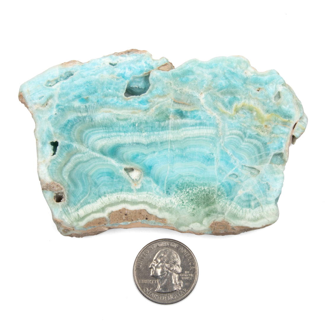 Aragonite - Blue, Polished Slate