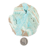 Blue Aragonite, Polished Slate