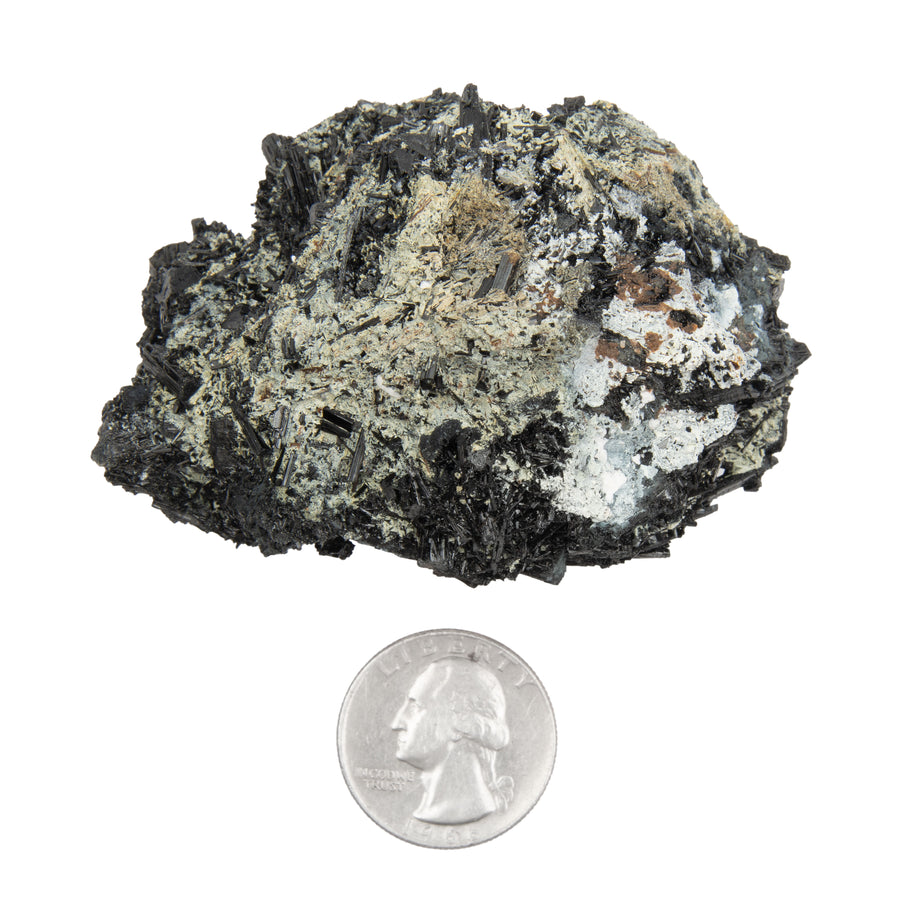 Tourmaline, Black w/ Quartz - Rough