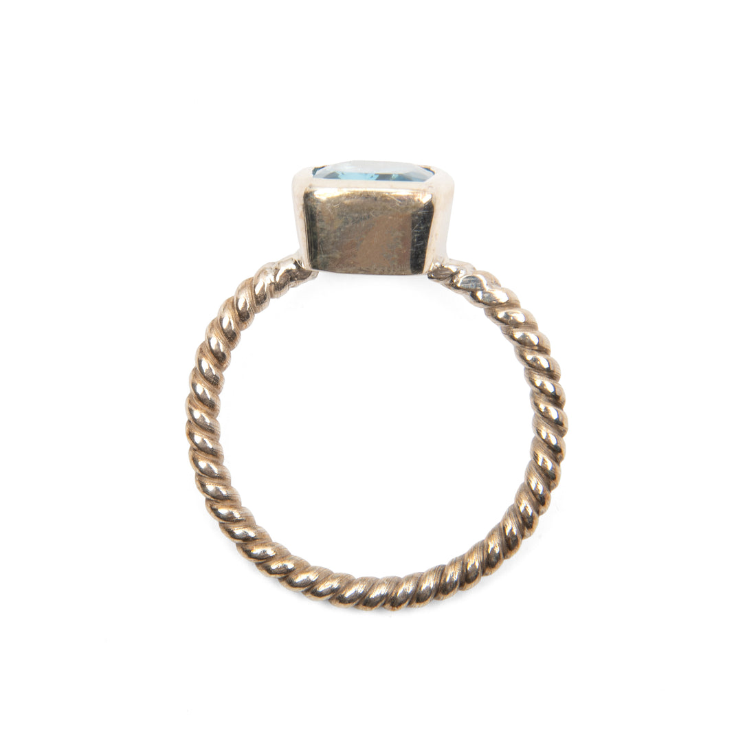 Blue Topaz - Rectangle Ring, Size 7