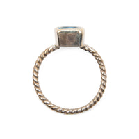 Blue Topaz - Rectangle Ring, Size 8