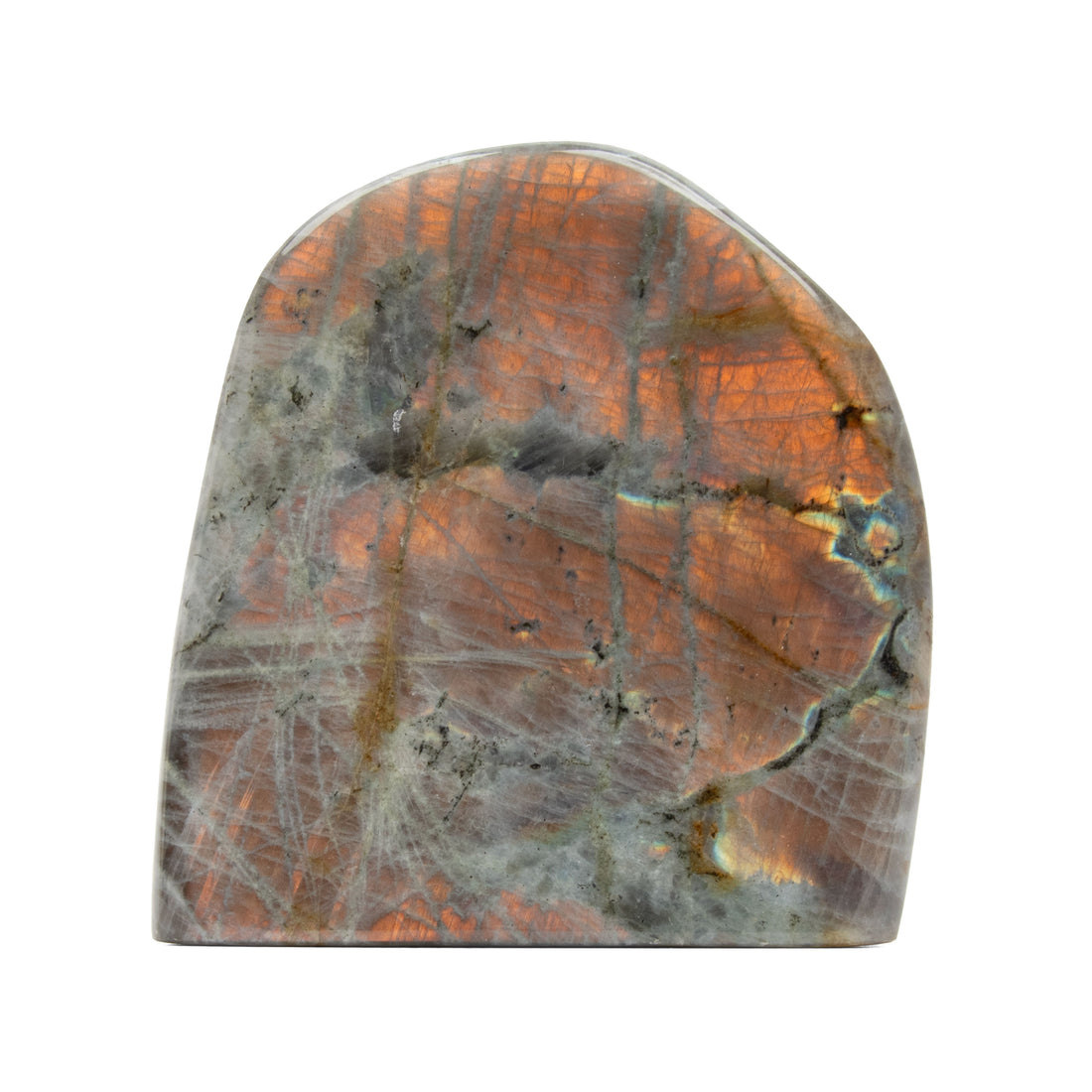 Labradorite- Rainbow, Large Free Form, Pink to Orange