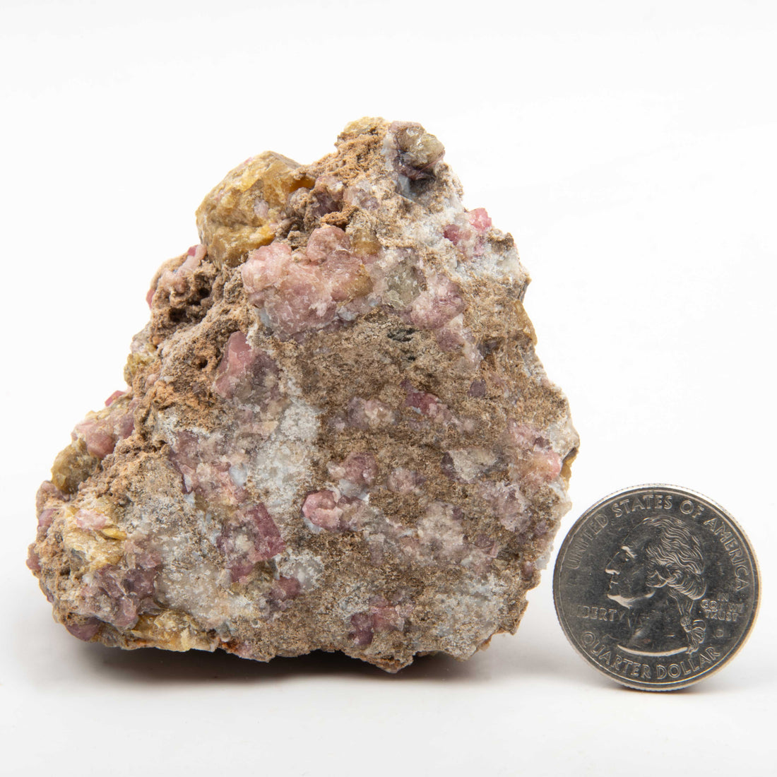 Garnet - Pink, Rough w/ Vesuvianite