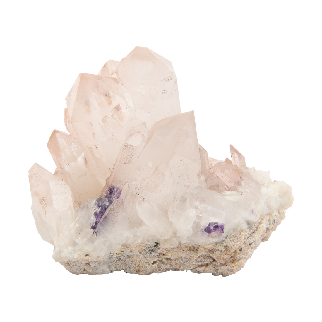 Pink Quartz w/ Fluorite