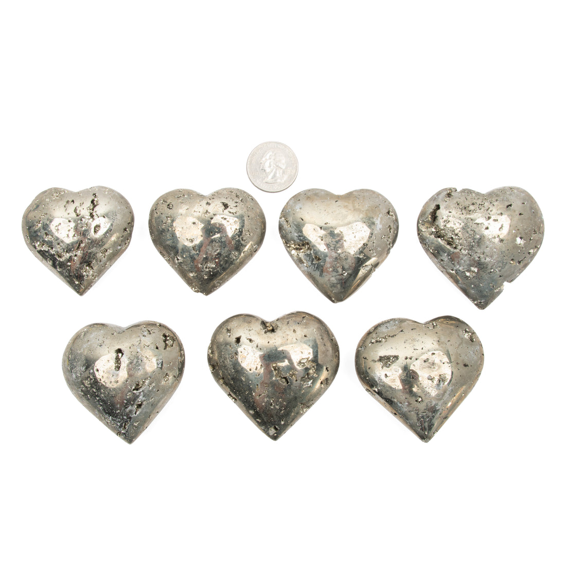 Pyrite - Heart, Polished