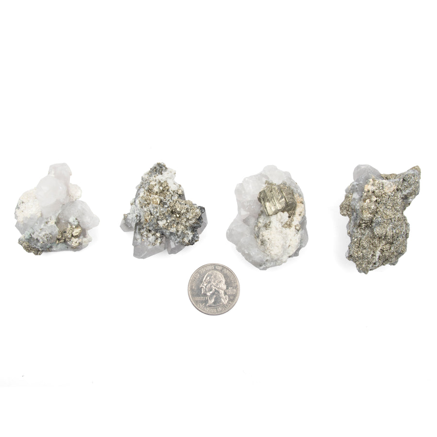 Pyrite & Calcite - Clusters, Terminated