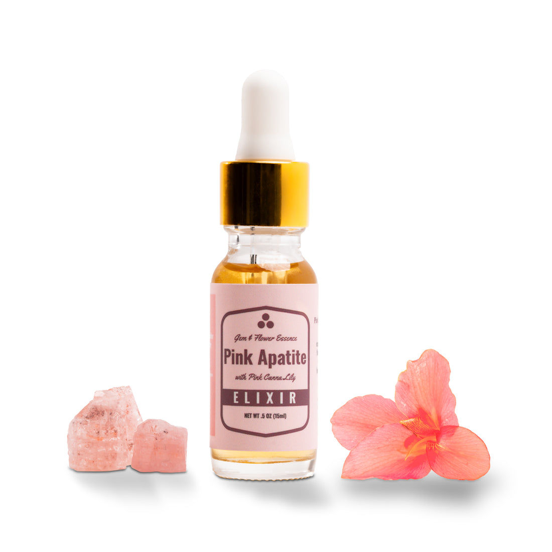 Pink Apatite & Pink Canna Lily Gem Elixir