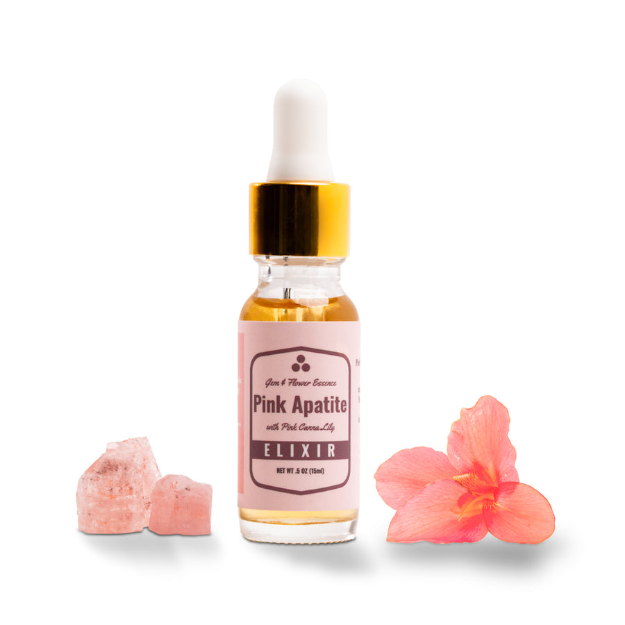 Pink Apatite & Pink Canna Lily Gem Elixir