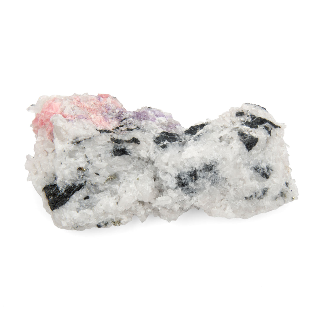 Rhodochrosite with Quartz, Fluorite, and Pyrite