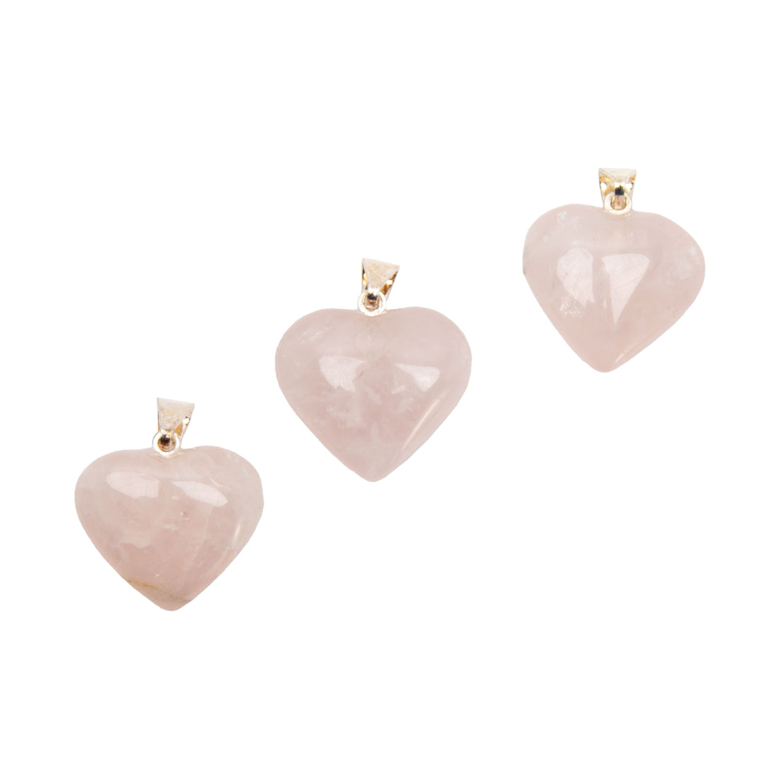 Rose Quartz - Mini Heart Pendants