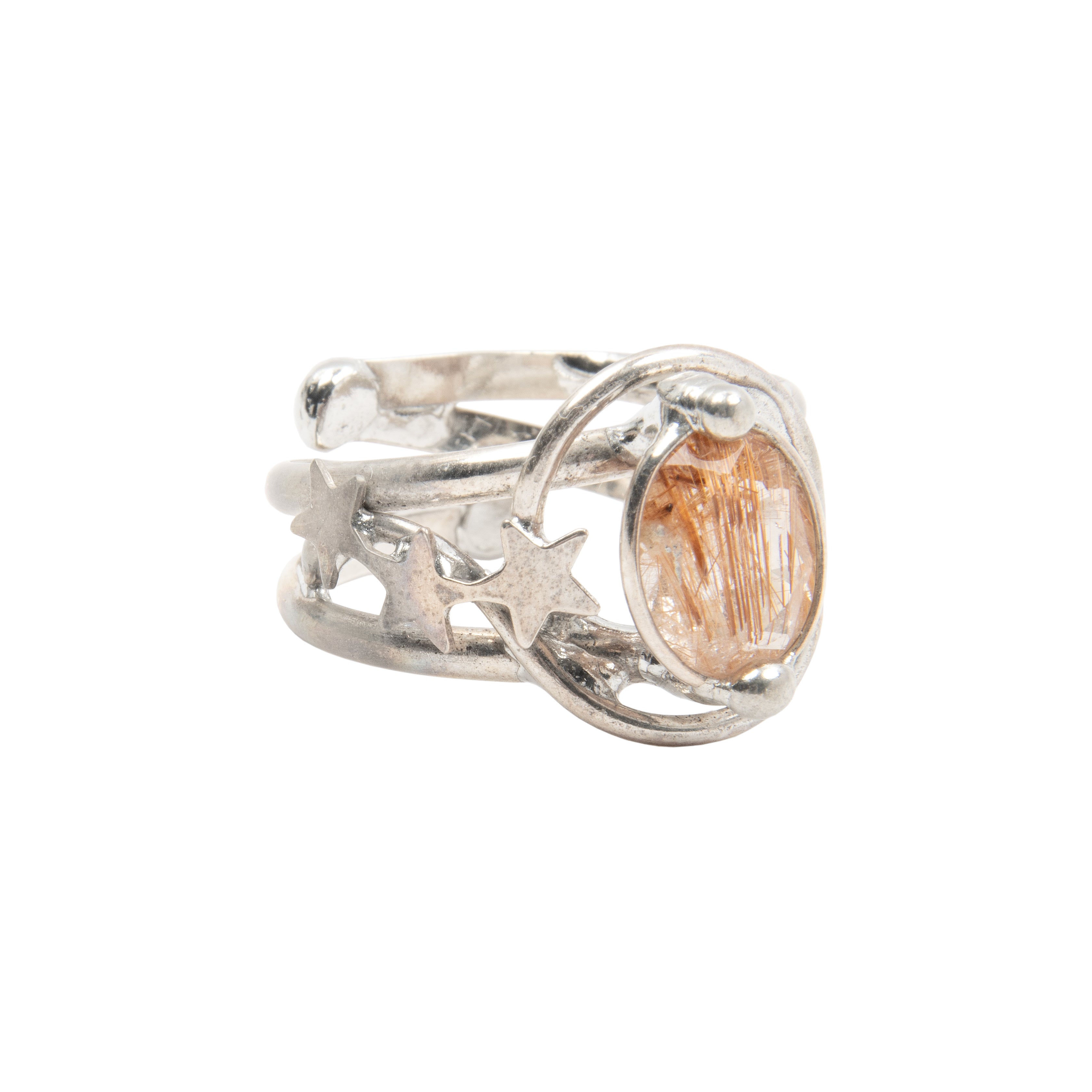Coloured Ruta Rings Rutile Ring – Pink Heart Healing