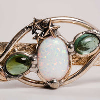 Opal, Crackle Quartz & Green Tourmaline- Bracelet