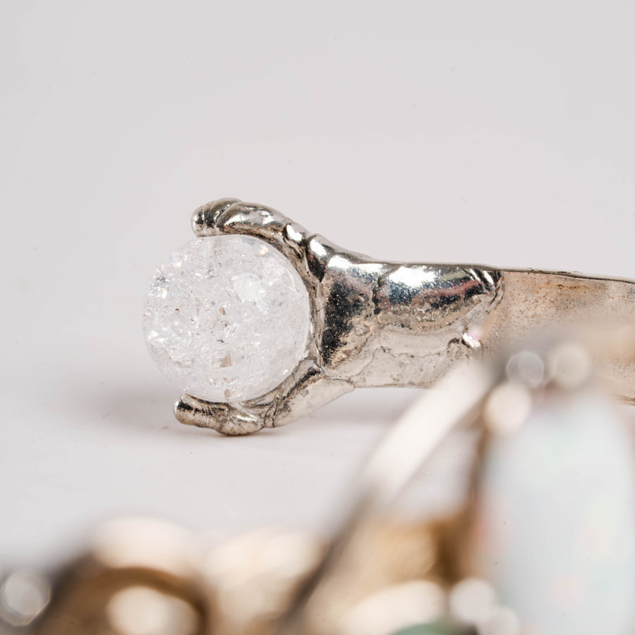 Opal, Crackle Quartz & Green Tourmaline- Bracelet