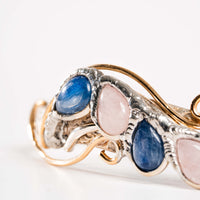 Rose Quartz, Kyanite, & Aquamarine- Bracelet