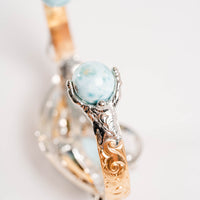 Larimar and Green Tourmaline- Bracelet